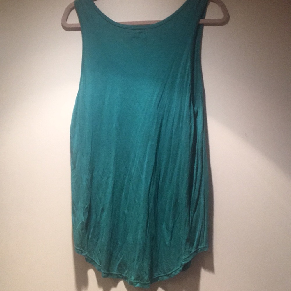 Flowy Turquoise Tank Top - Picture 2 of 2